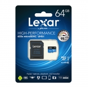 Lexar microSD UHS-I U1 c/adaptador  64 gb